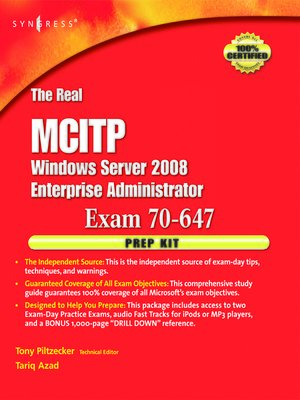cover image of The Real MCTS/MCITP Exam 70-647 Prep Kit